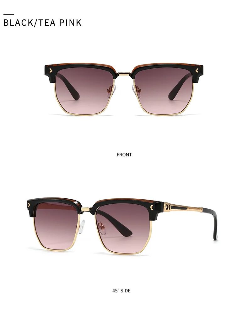 Casual Modern Style Solid Color Pc Polygon Full Frame Glasses display picture 12