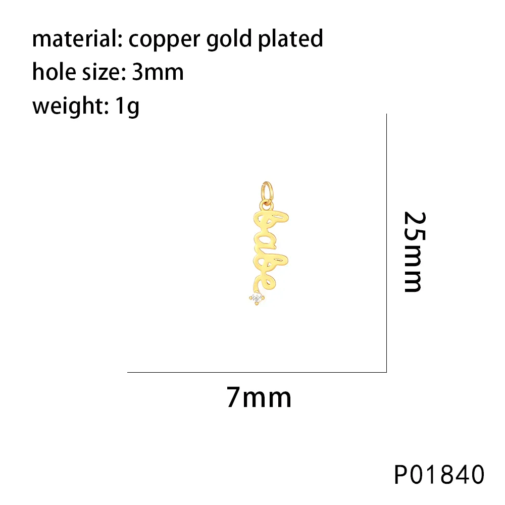 IG Style Paper Clip Letter Heart Shape Copper Inlay Zircon DIY Ornament Accessories display picture 1