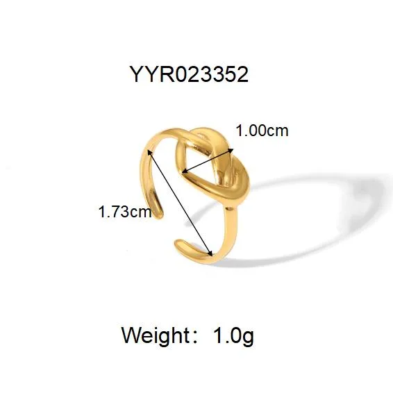 Vacation Classic Style Heart Shape 304 Stainless Steel Heart Flowers Hollow Out 18K Gold Plated Unisex Rings display picture 14