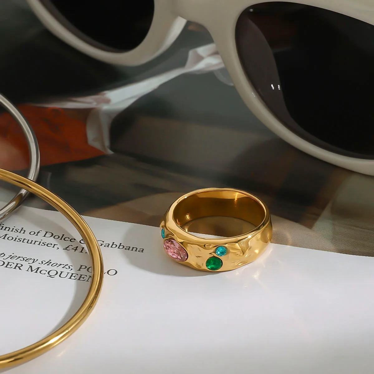 Modern Style Simple Style Geometric 304 Stainless Steel Women's Rings display picture 4