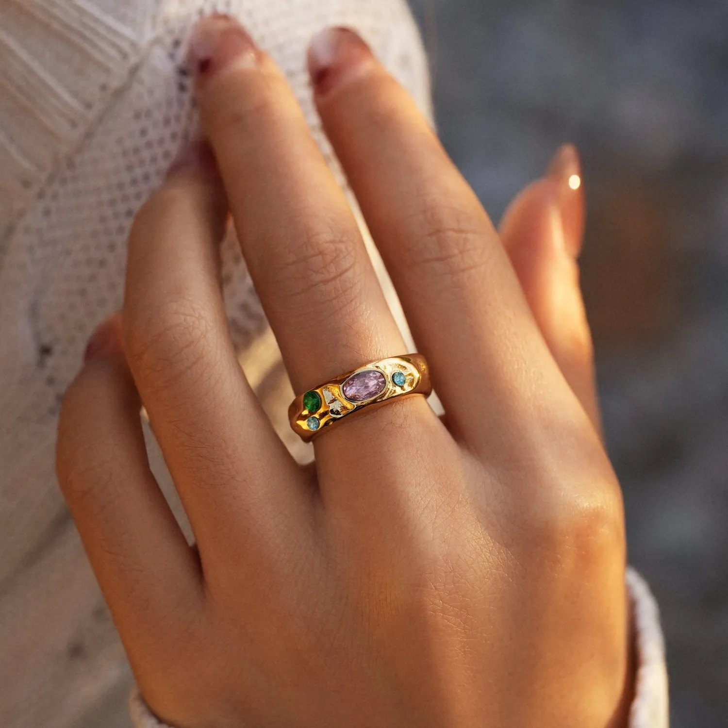 Modern Style Simple Style Geometric 304 Stainless Steel Women's Rings display picture 1