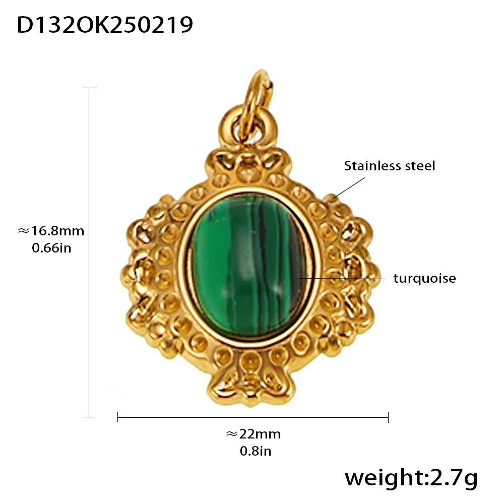 18K Gold Plated Geometric Pendant display picture 1