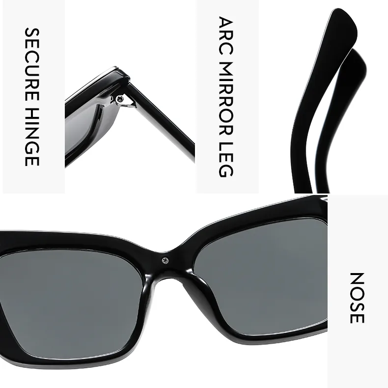 Casual Color Block Ac Square Full Frame Glasses display picture 5