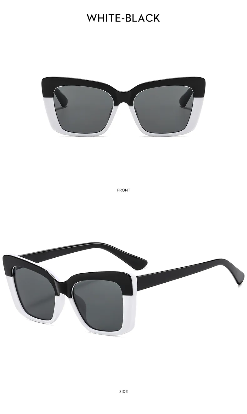 Casual Color Block Ac Square Full Frame Glasses display picture 9