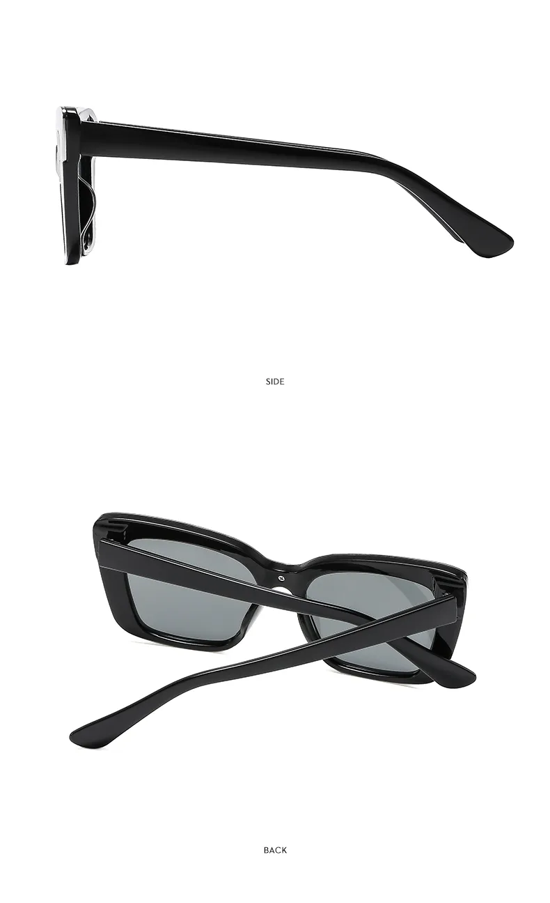 Casual Color Block Ac Square Full Frame Glasses display picture 10