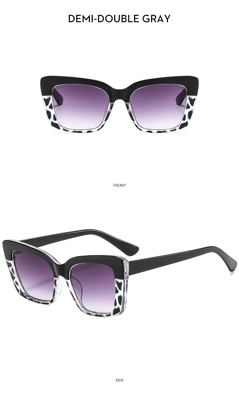 Casual Color Block Ac Square Full Frame Glasses display picture 11