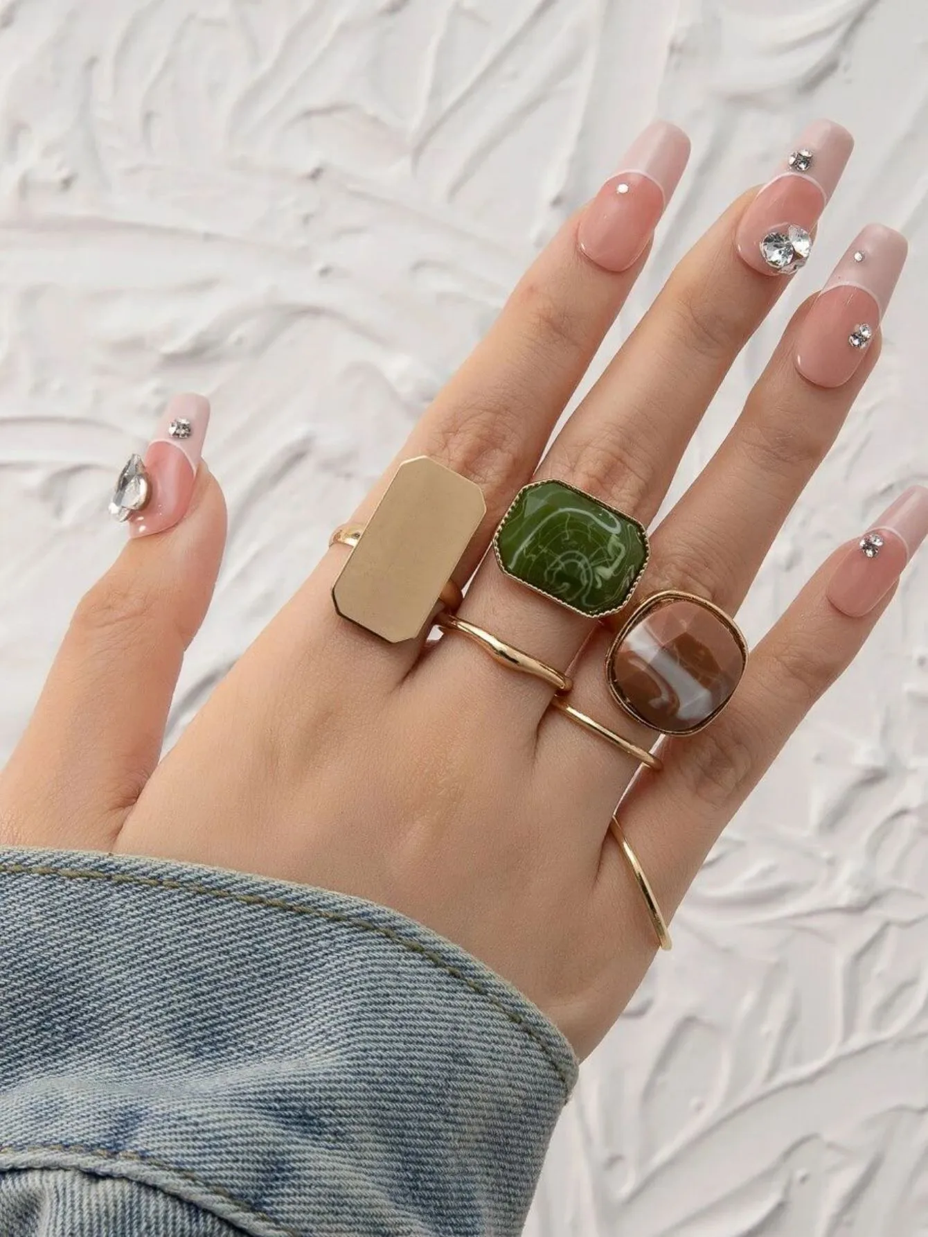 Wholesale Jewelry Vintage Style Classic Style Geometric 304 Stainless Steel Plating Adjustable Ring display picture 2