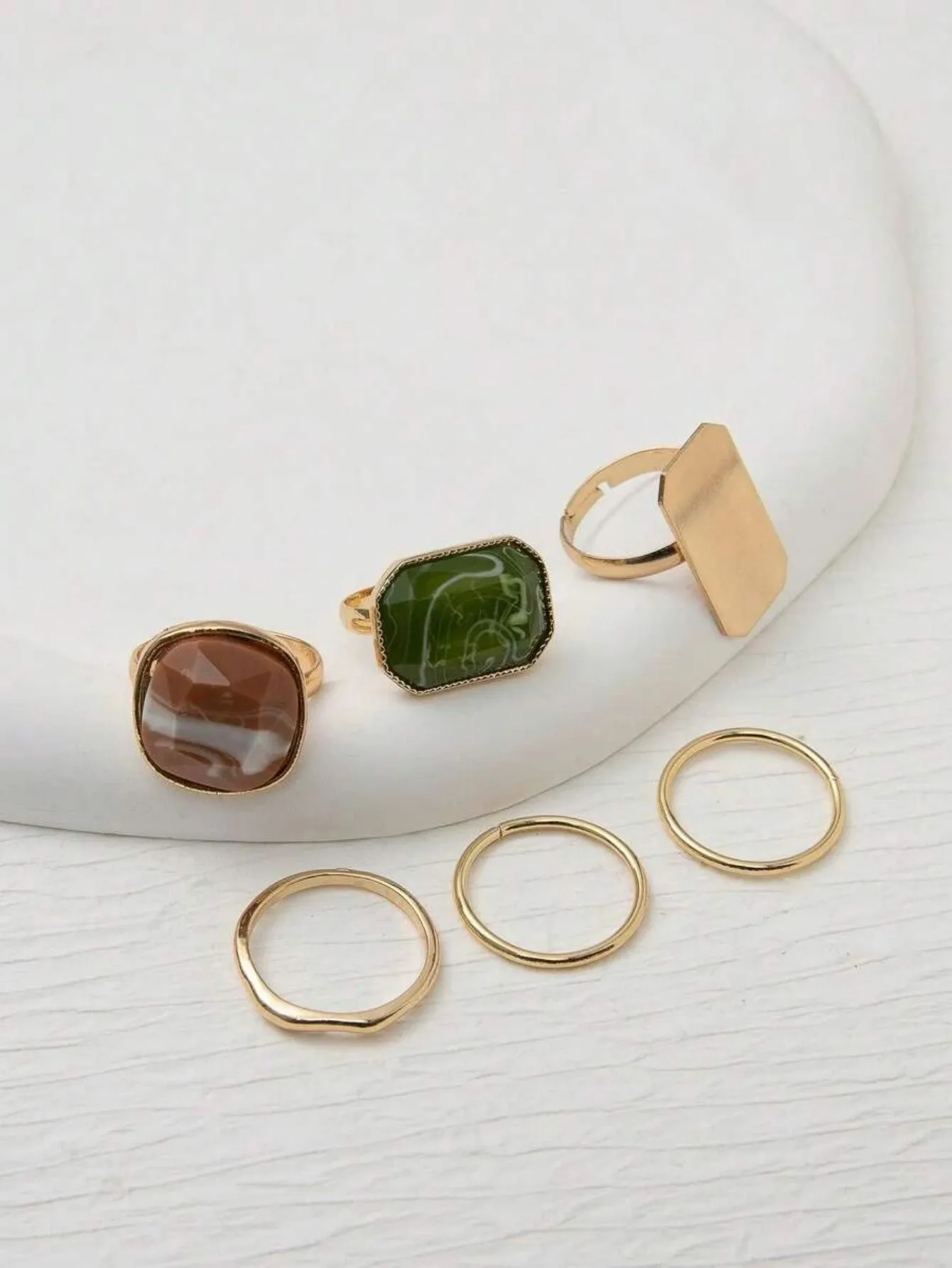 Wholesale Jewelry Vintage Style Classic Style Geometric 304 Stainless Steel Plating Adjustable Ring display picture 3