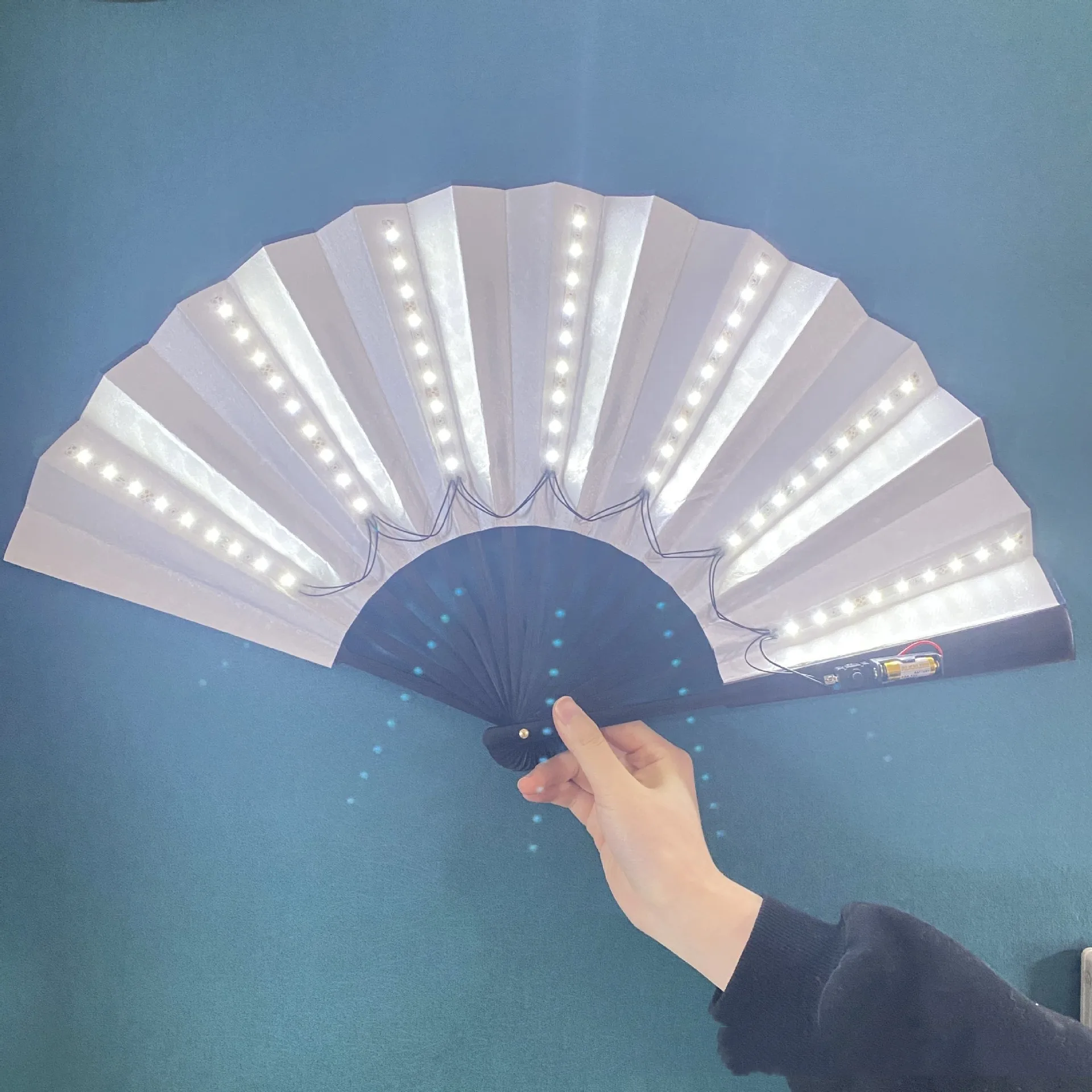Punk Solid Color Raw Silk Fan Fans & Heating display picture 3