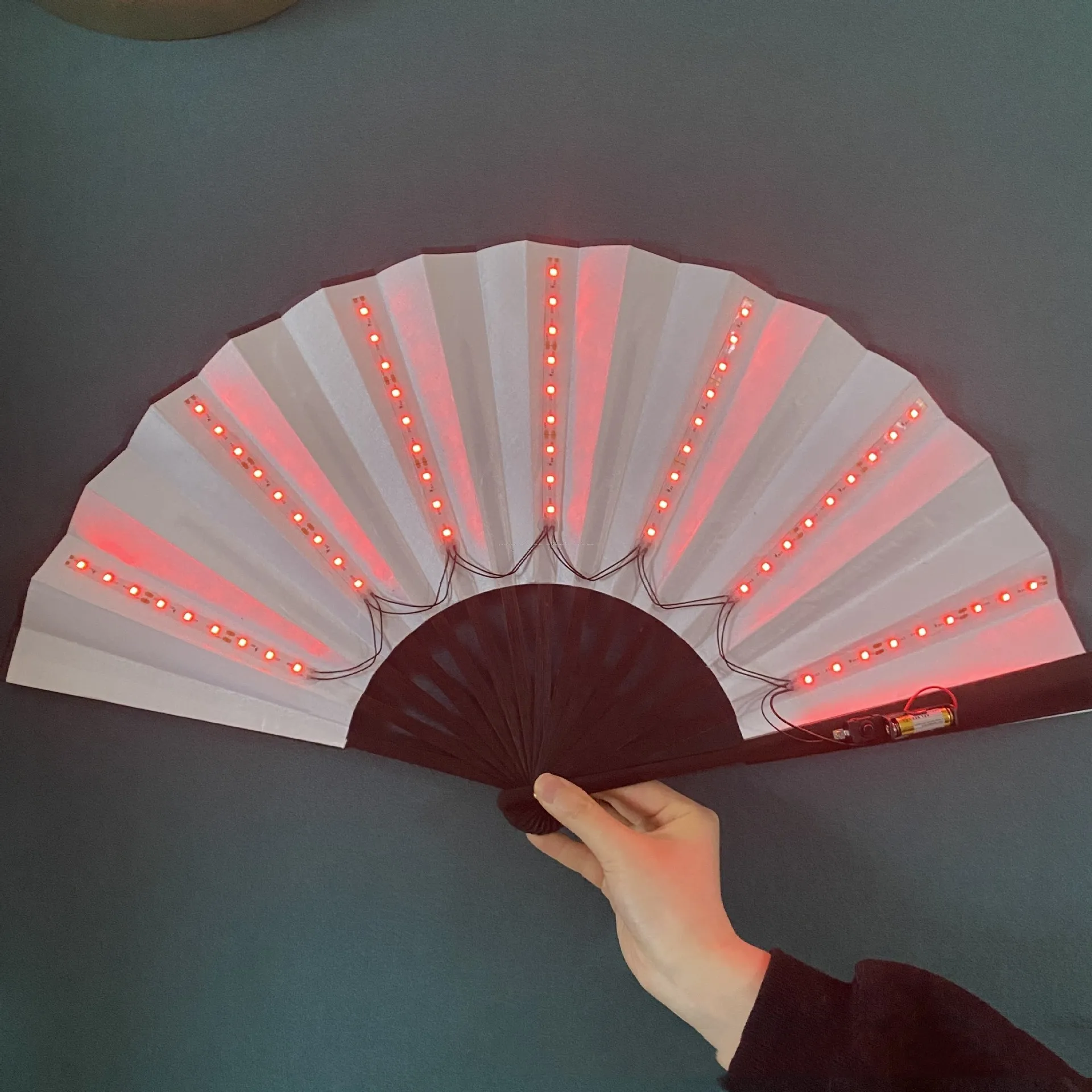 Punk Solid Color Raw Silk Fan Fans & Heating display picture 8