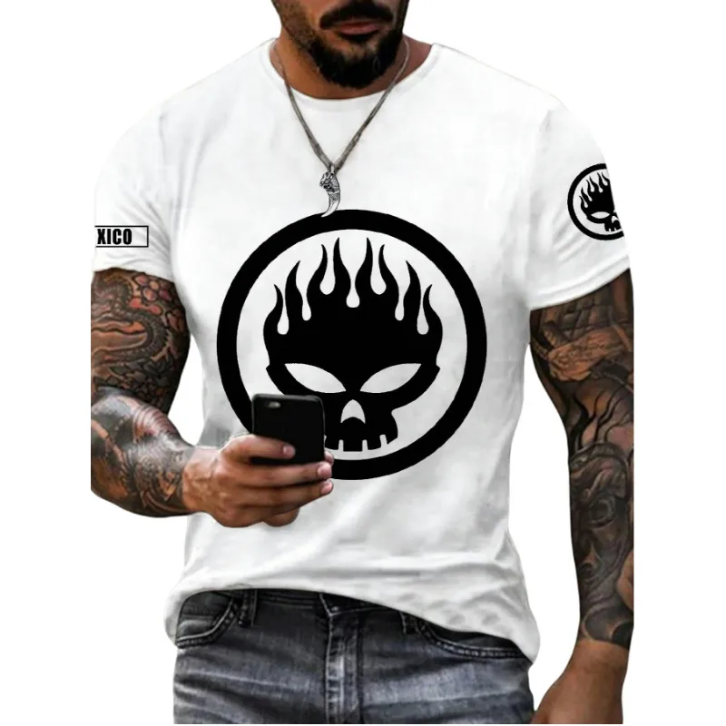Men's Letter Cattle Simple Style Round Neck Short Sleeve Loose Men's T-shirt display picture 7