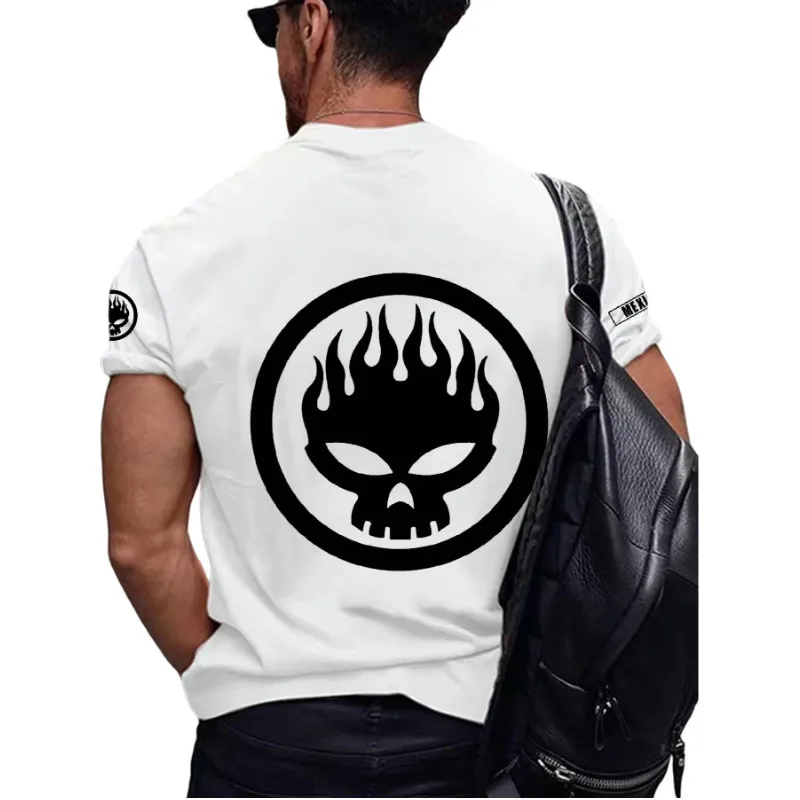 Men's Letter Cattle Simple Style Round Neck Short Sleeve Loose Men's T-shirt display picture 8