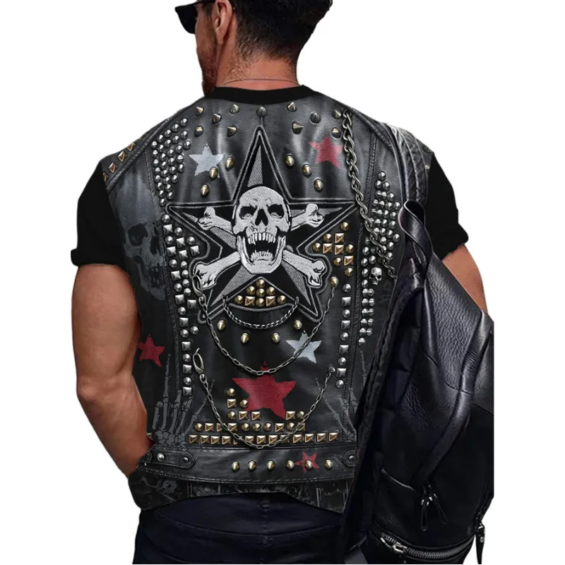 Men's Cattle Simple Style Round Neck Short Sleeve Loose Men's T-shirt display picture 16
