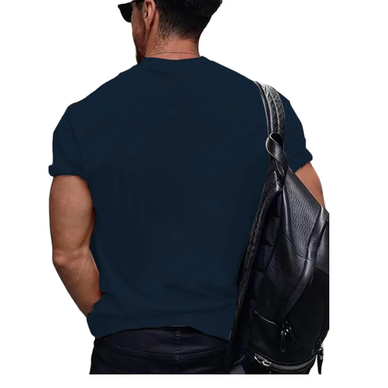 Men's Letter Cattle Simple Style Round Neck Short Sleeve Loose Men's T-shirt display picture 20