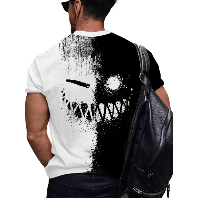 Men's Cattle Simple Style Round Neck Short Sleeve Loose Men's T-shirt display picture 14