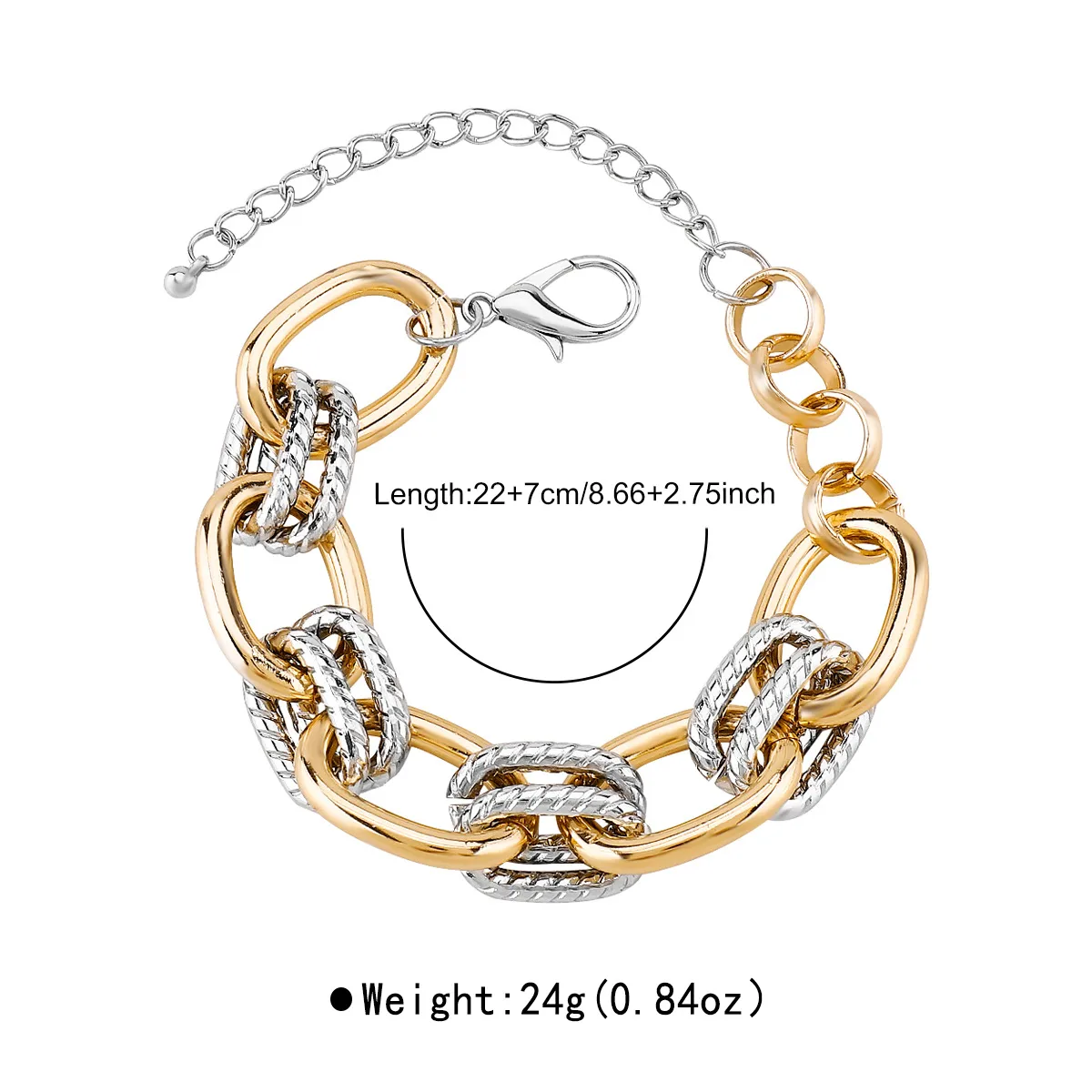 Simple Style Commute Geometric Alloy Iron Aluminum Plating Women's Bracelets Necklace display picture 1