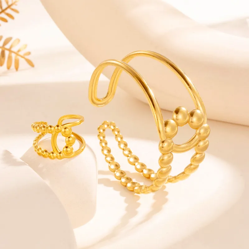 French Style Simple Style Geometric 304 Stainless Steel Unisex Jewelry Set display picture 3