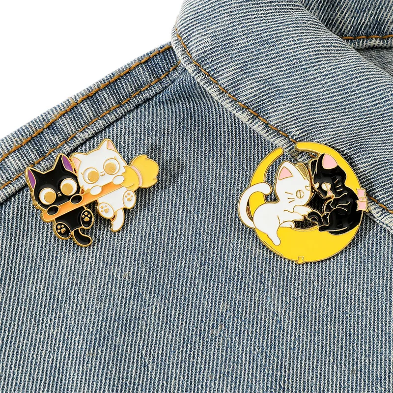 Cartoon Style Cat Alloy Plating Unisex Brooches display picture 4