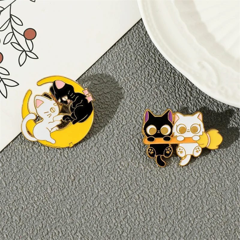 Cartoon Style Cat Alloy Plating Unisex Brooches display picture 9