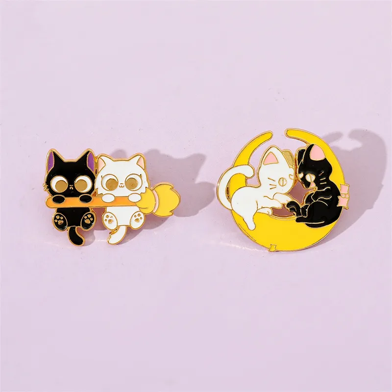 Cartoon Style Cat Alloy Plating Unisex Brooches display picture 11