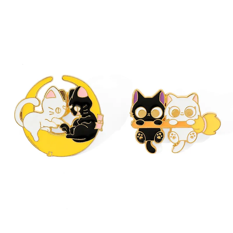 Cartoon Style Cat Alloy Plating Unisex Brooches display picture 1