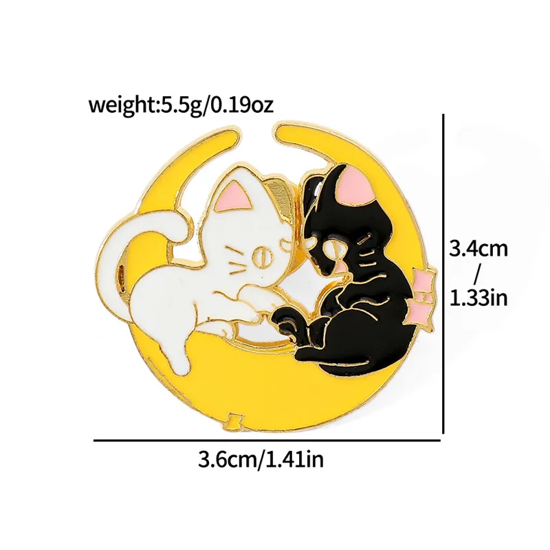 Cartoon Style Cat Alloy Plating Unisex Brooches display picture 2