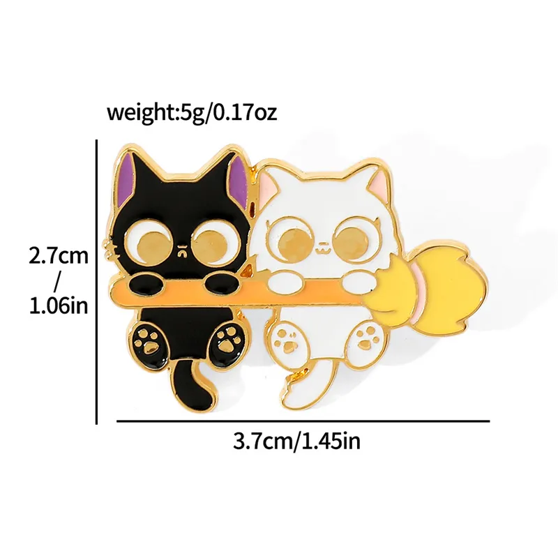 Cartoon Style Cat Alloy Plating Unisex Brooches display picture 3