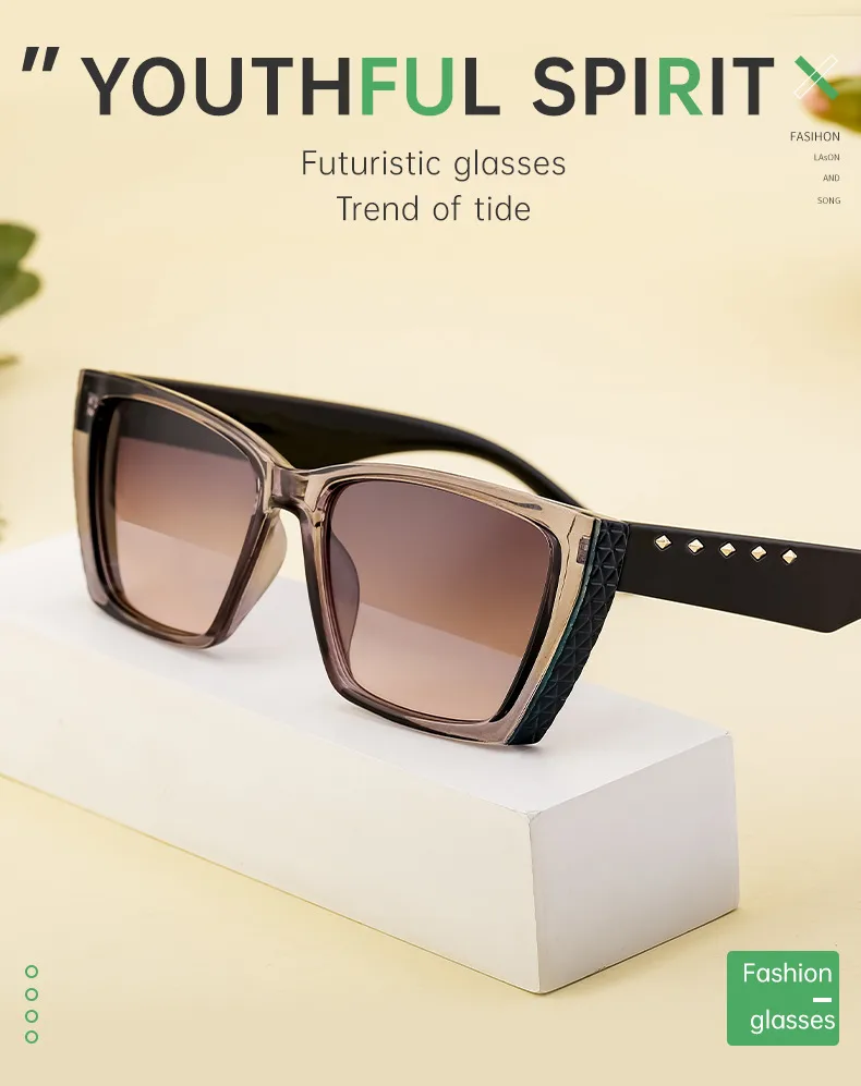 Modern Style Geometric Pc Square Full Frame Glasses display picture 1