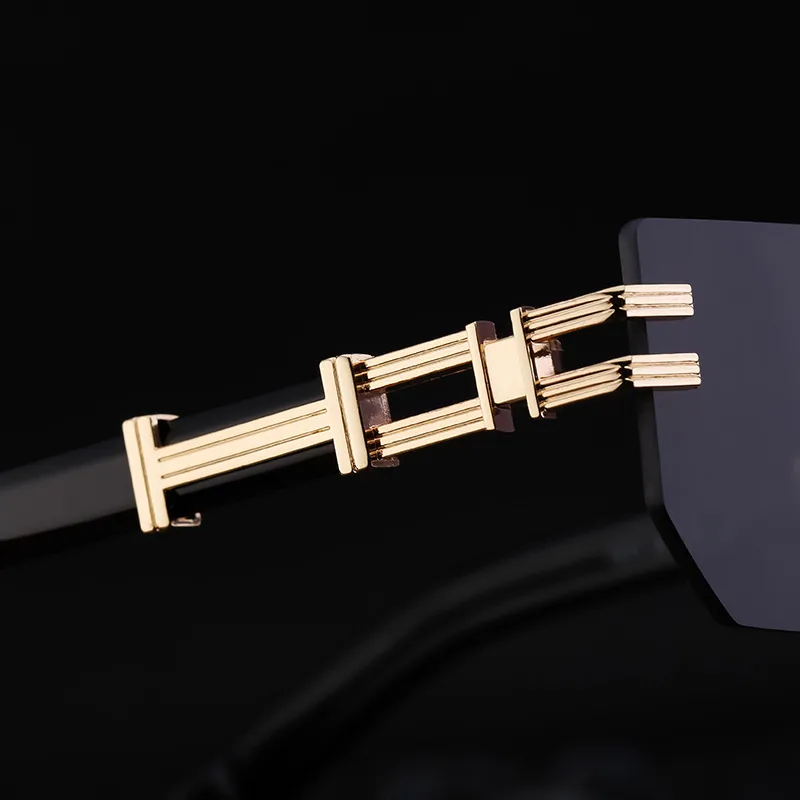 Vintage Style Hawaiian Geometric Pc Square Frameless Glasses display picture 4