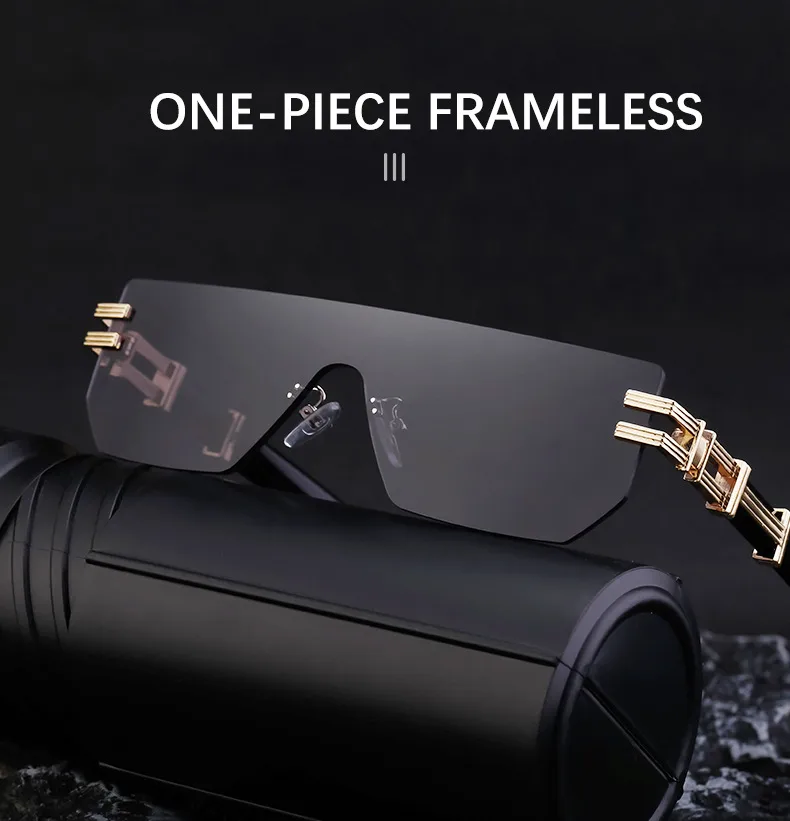 Vintage Style Hawaiian Geometric Pc Square Frameless Glasses display picture 5