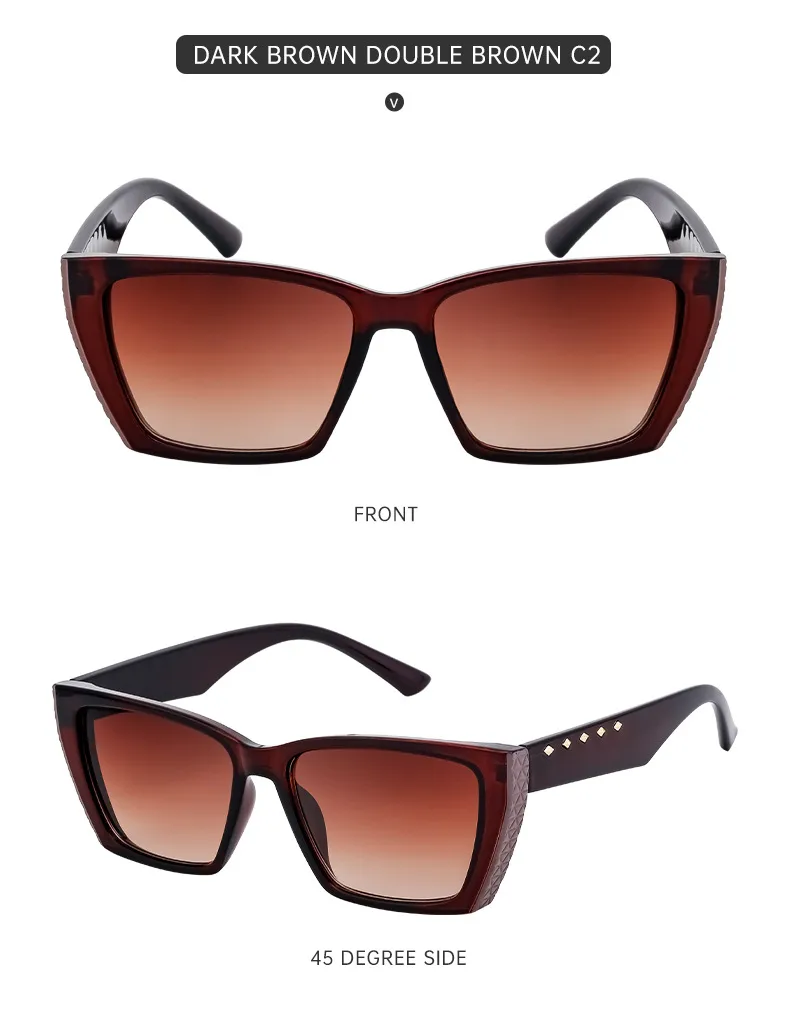 Modern Style Geometric Pc Square Full Frame Glasses display picture 12