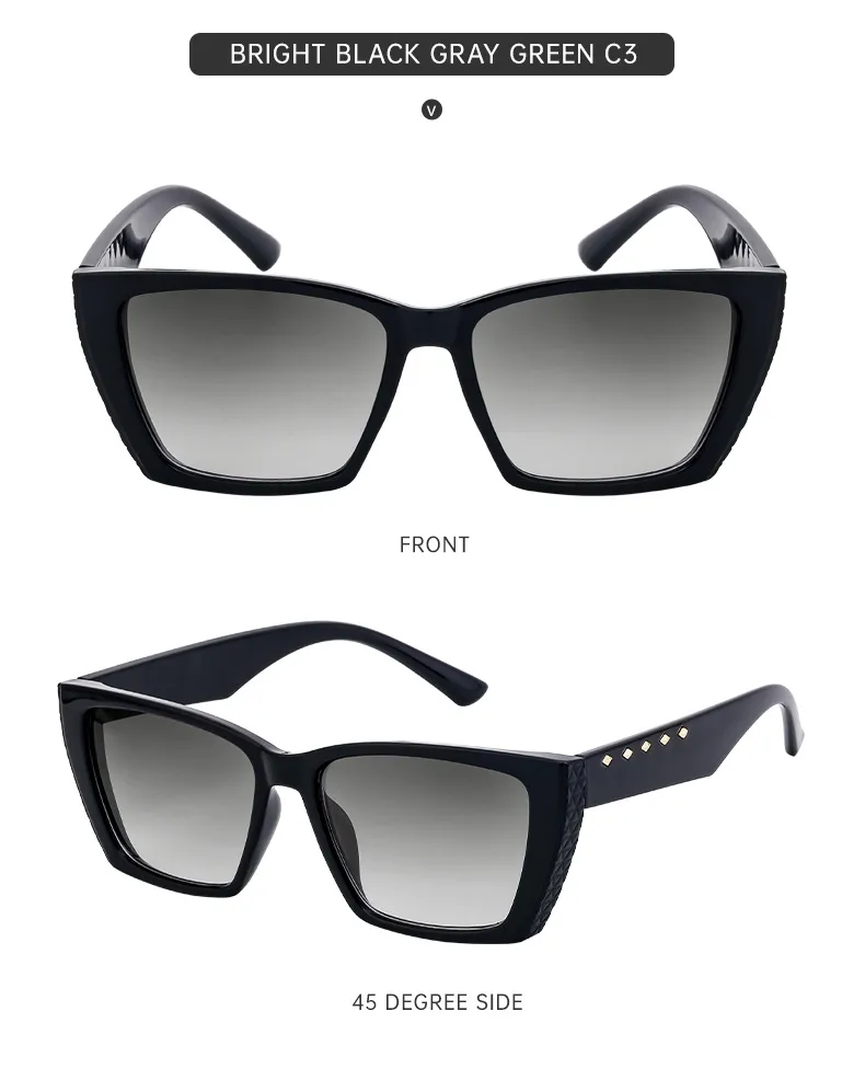Modern Style Geometric Pc Square Full Frame Glasses display picture 13
