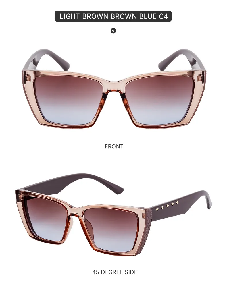 Modern Style Geometric Pc Square Full Frame Glasses display picture 14