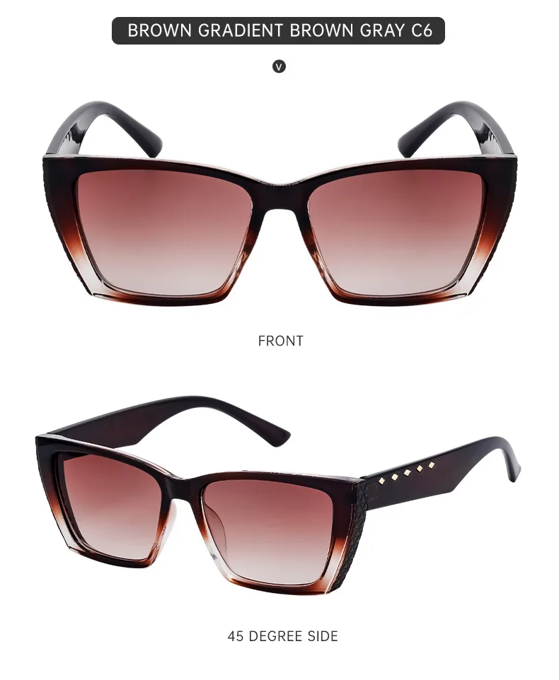 Modern Style Geometric Pc Square Full Frame Glasses display picture 16