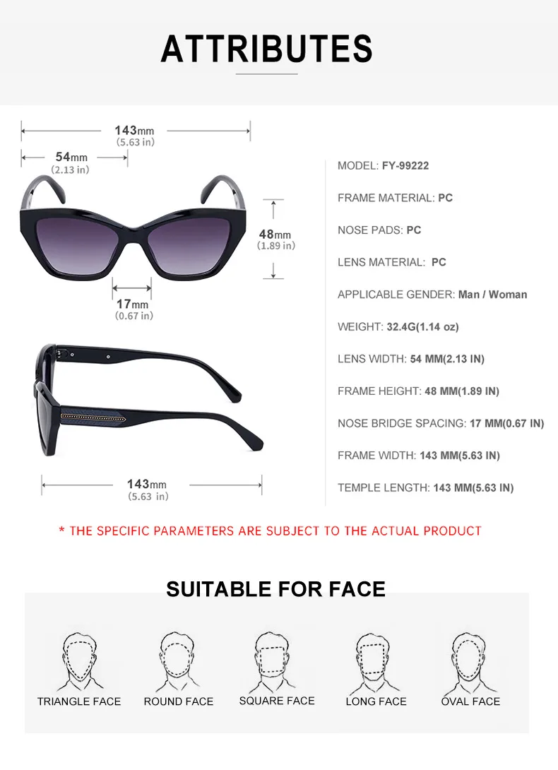 Vacation Classic Style Solid Color Pc Cat Eye Full Frame Glasses display picture 12