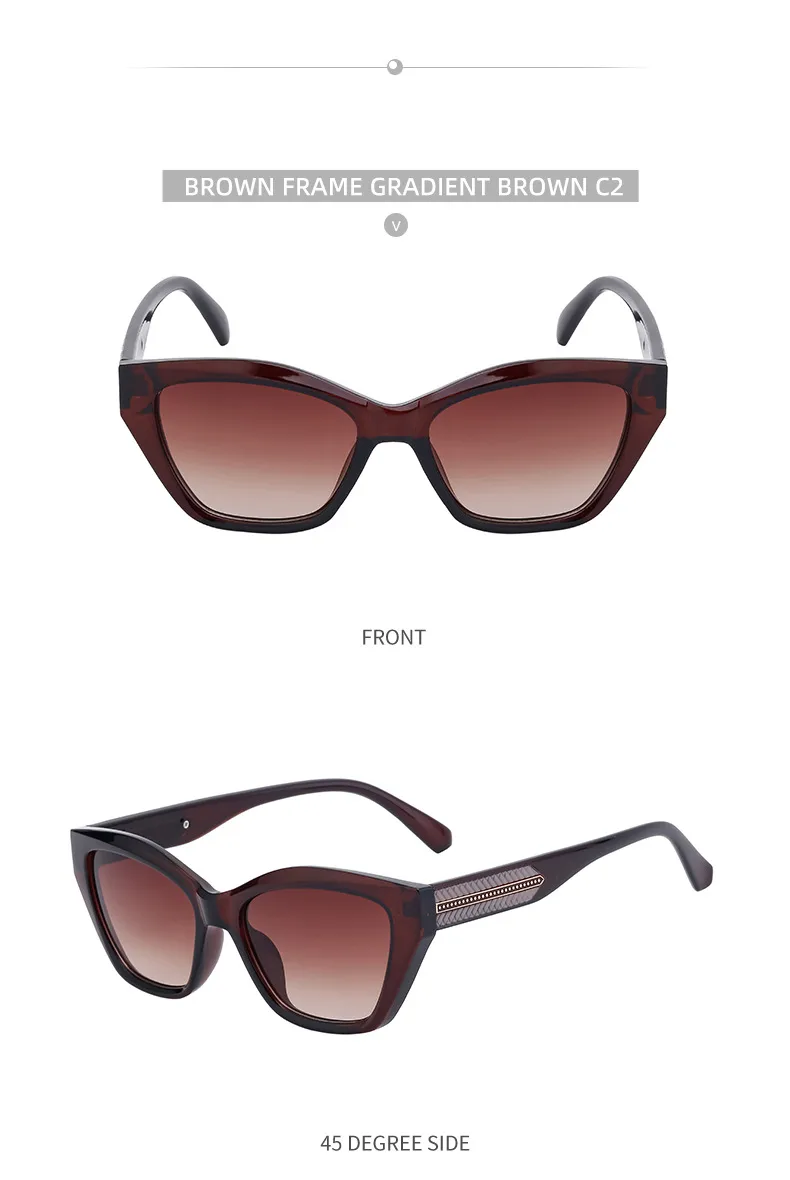 Vacation Classic Style Solid Color Pc Cat Eye Full Frame Glasses display picture 15