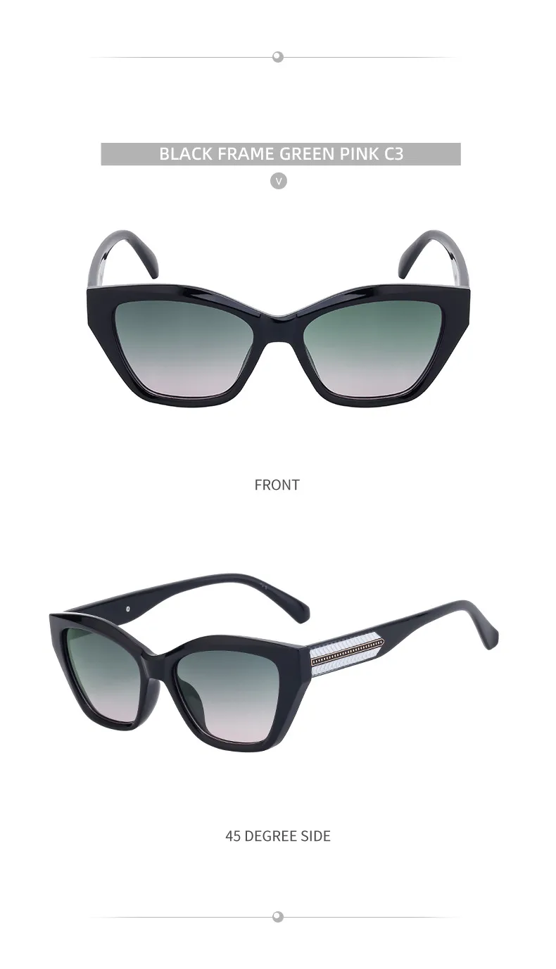 Vacation Classic Style Solid Color Pc Cat Eye Full Frame Glasses display picture 16