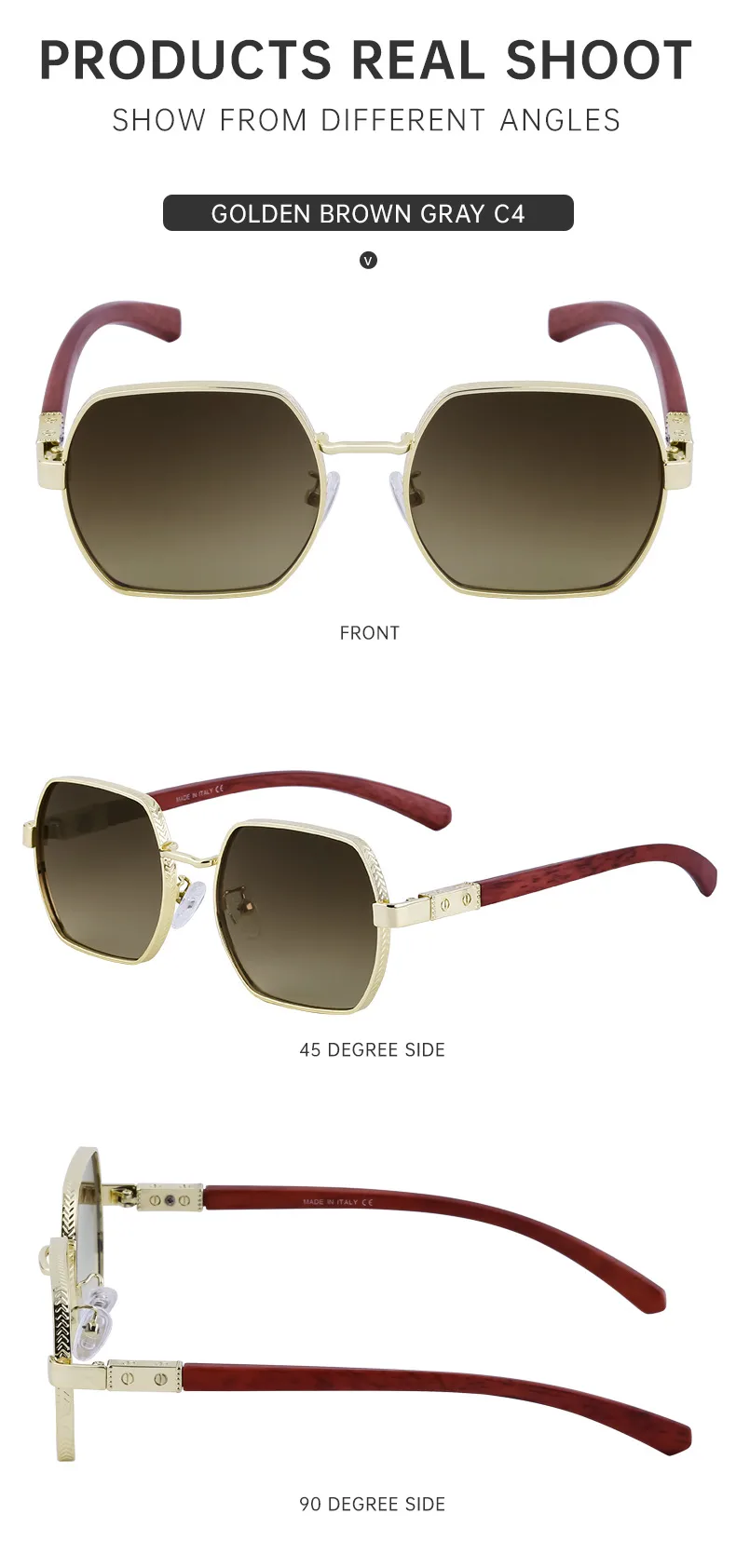 Retro Classic Style Solid Color Pc Square Full Frame Glasses display picture 11