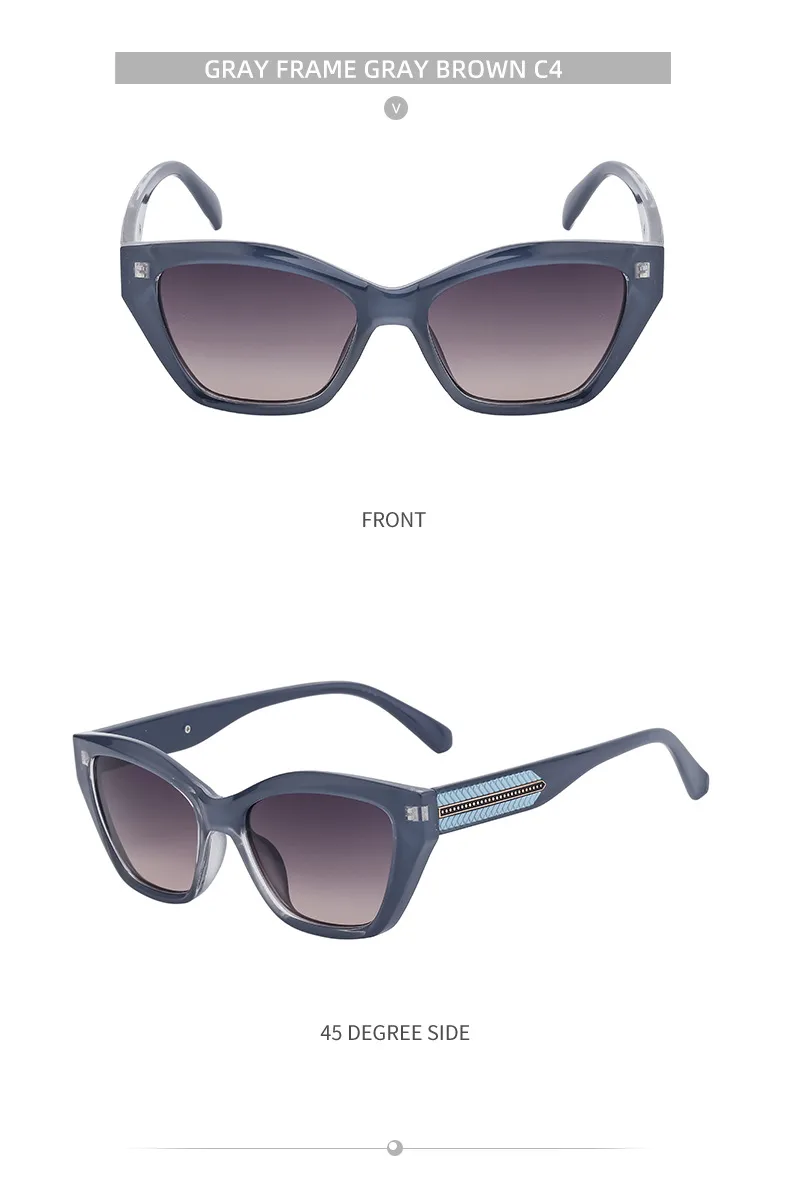 Vacation Classic Style Solid Color Pc Cat Eye Full Frame Glasses display picture 17