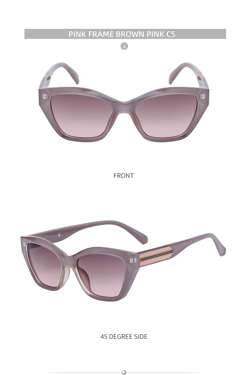 Vacation Classic Style Solid Color Pc Cat Eye Full Frame Glasses display picture 18