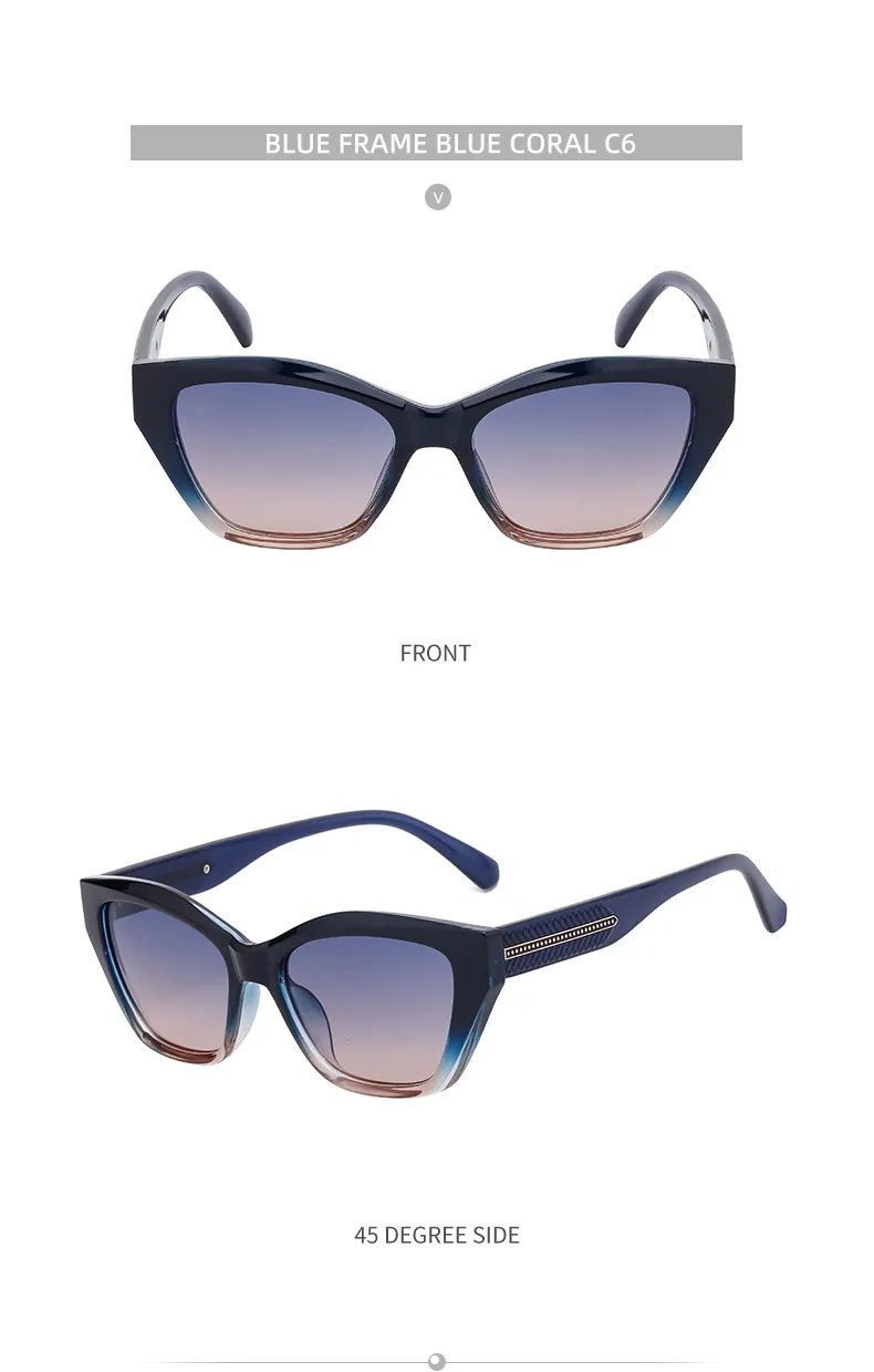 Vacation Classic Style Solid Color Pc Cat Eye Full Frame Glasses display picture 19