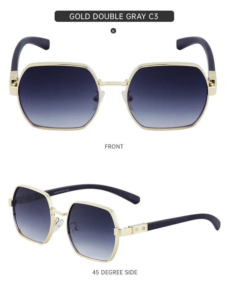 Retro Classic Style Solid Color Pc Square Full Frame Glasses display picture 14