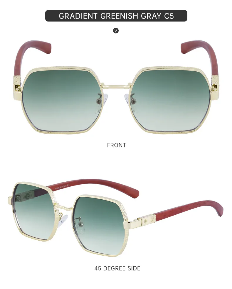 Retro Classic Style Solid Color Pc Square Full Frame Glasses display picture 15