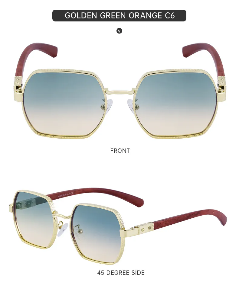 Retro Classic Style Solid Color Pc Square Full Frame Glasses display picture 16