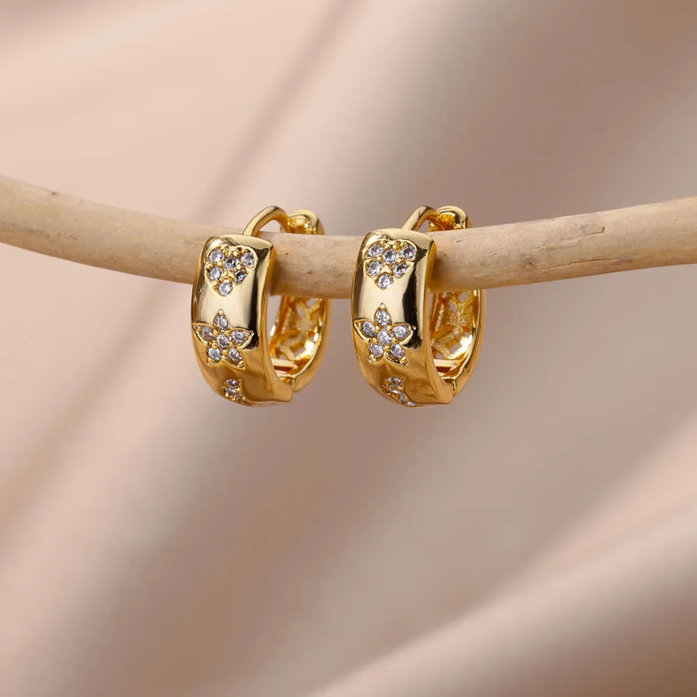 1 Pair Elegant Simple Style Geometric Copper Earrings display picture 6