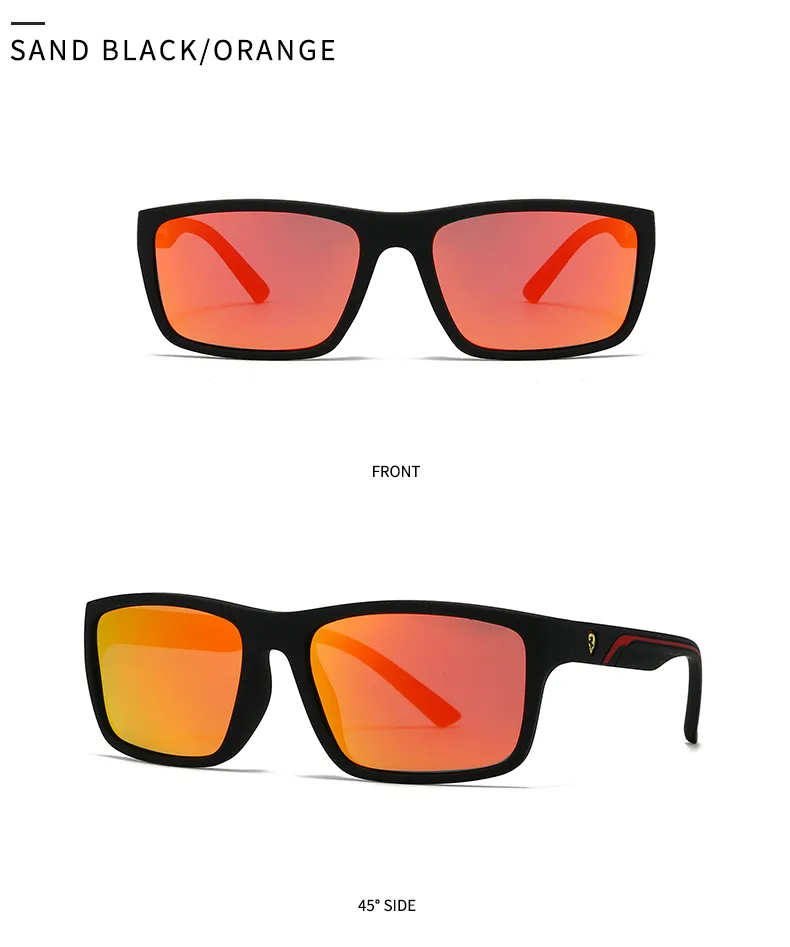 Casual Solid Color PC Polarized Light Square Full Frame Glasses display picture 4