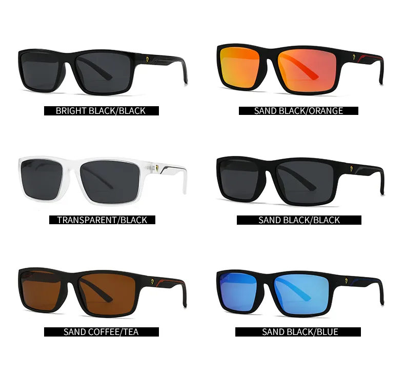 Casual Solid Color PC Polarized Light Square Full Frame Glasses display picture 3