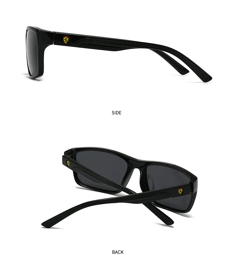 Casual Solid Color PC Polarized Light Square Full Frame Glasses display picture 6