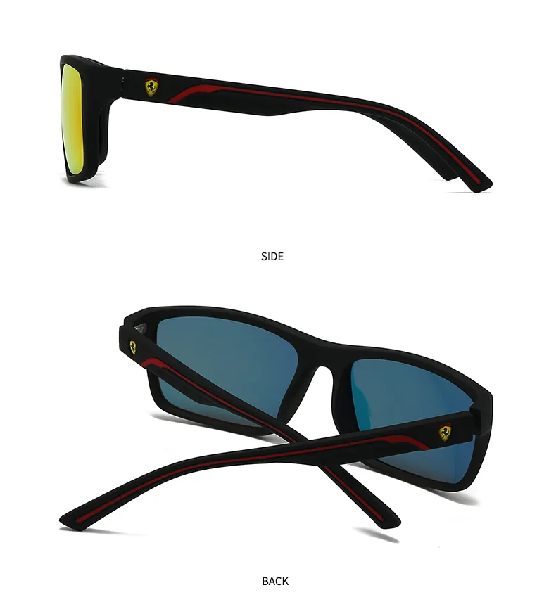 Casual Solid Color PC Polarized Light Square Full Frame Glasses display picture 9