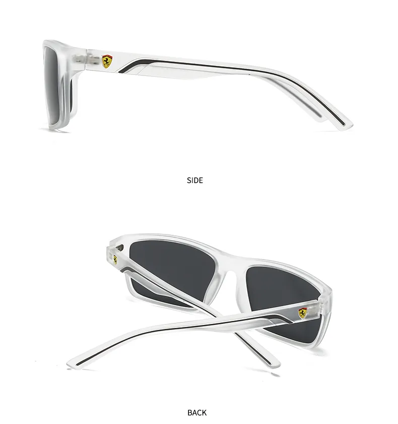 Casual Solid Color PC Polarized Light Square Full Frame Glasses display picture 8